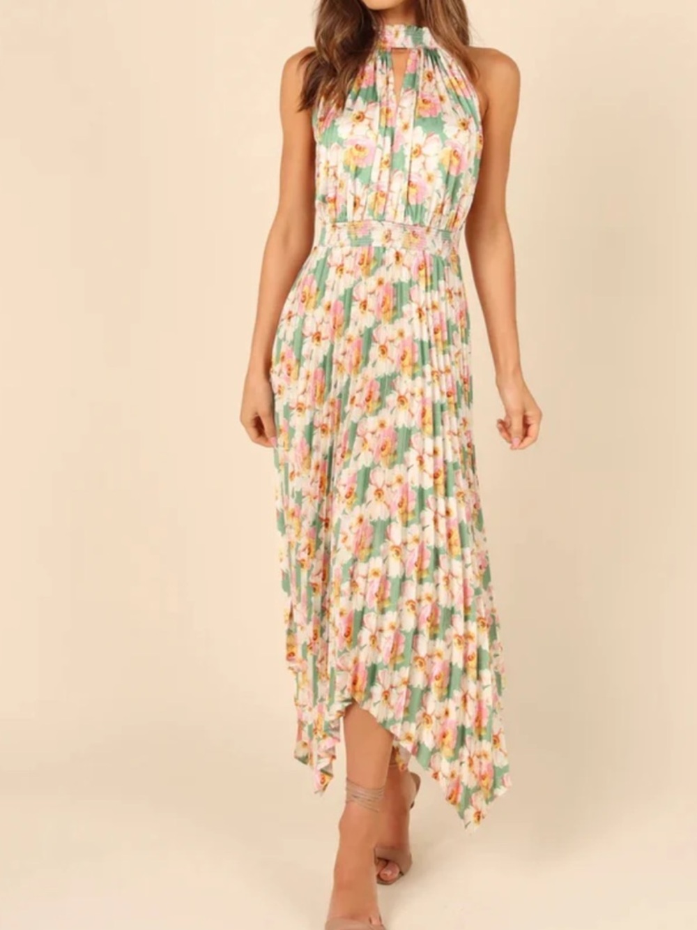 Petal & Pup Floral Halter Midi Dress